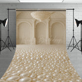 Lofaris Pearl Ballroom Sweep Backdrop Elegant Luxury Room with Arches Fantasy Wedding or Maternity Photo Shoots